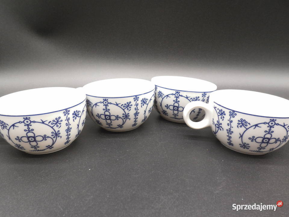 Porcelanowe filiżanki 4 do mokki Schnwald wzór