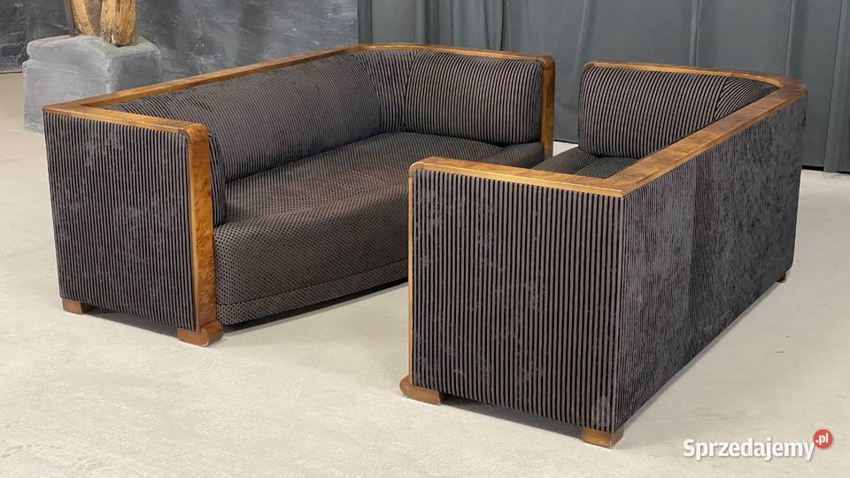 Designerskie sofy art deco 2 orzech czeczot zachodniopomorskie Budno