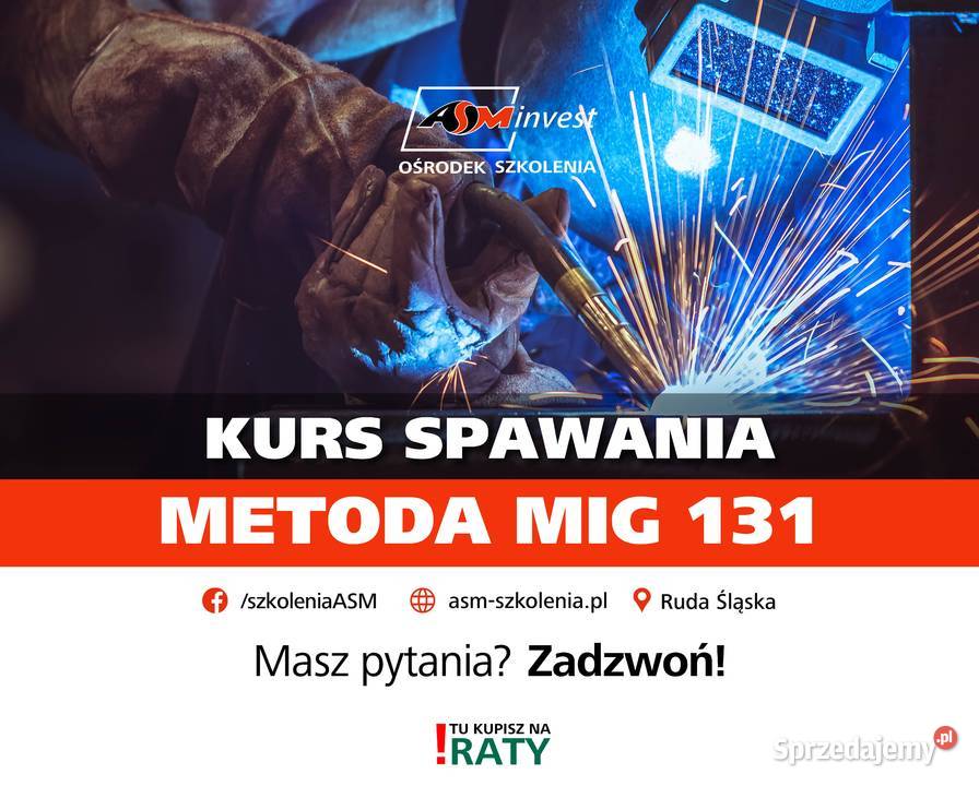 Kurs Szkolenie spawanie aluminium w metodzie MIG Ruda Śląska