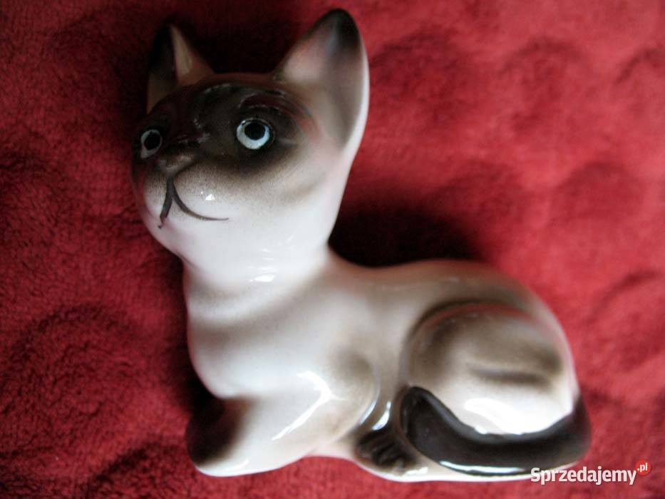 Kot Syjamski kotek Figurka mała porcelana 8 x 9 Siedlce sprzedam