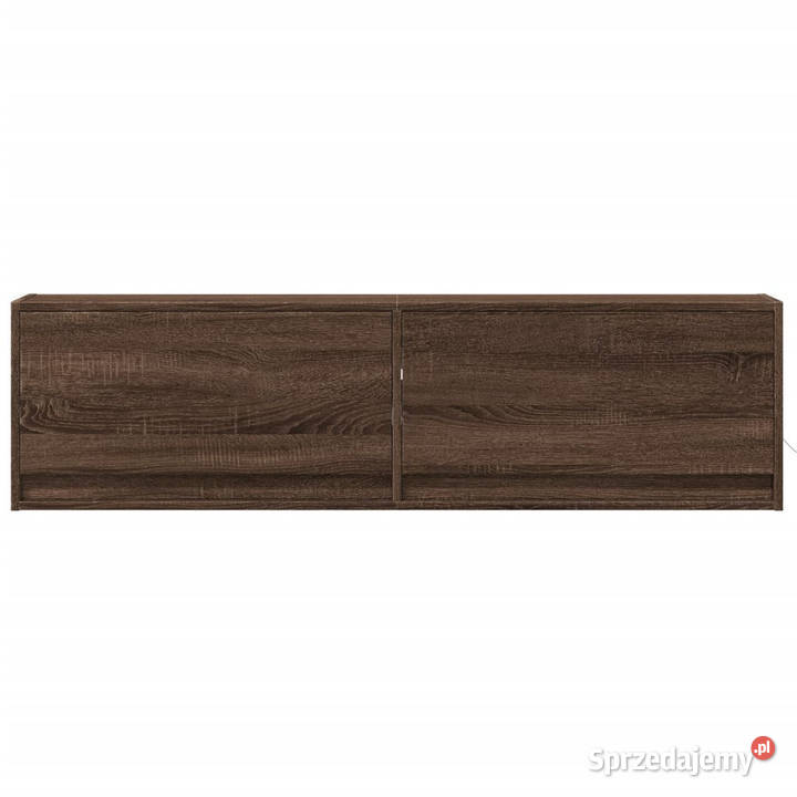 Ścienna szafka TV z LED brązowy dąb 140x31x38 Warszawa