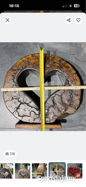 Drewniany Plaster orzech włoski z sercem śląskie Rybnik