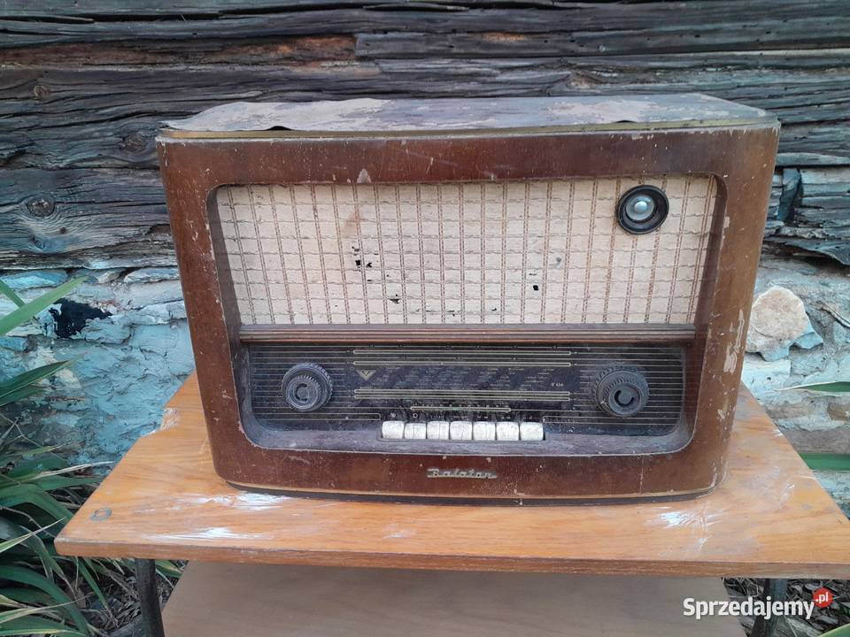 Stare radio lampowe Balaton zabytek PRL retro