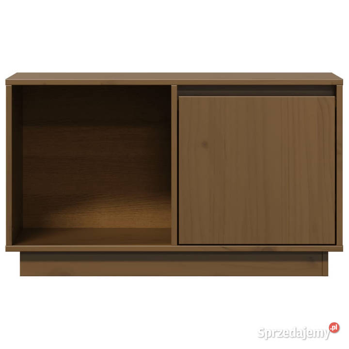Szafka pod TV miodowy brąz 74x35x44 lite drewno Warszawa