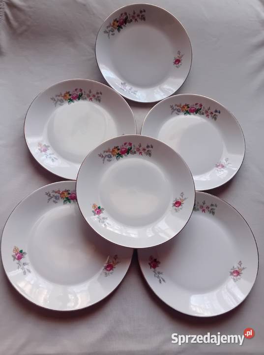 Komplet 6 talerzyków Chodzież z okresu PRL Koźminek