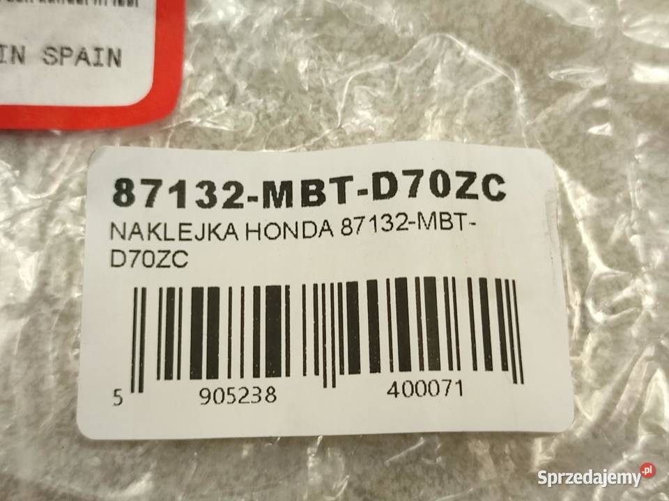 NAKLEJKA PGMFI NA LEWY BOCZEK HONDA XL1000V sprzedam