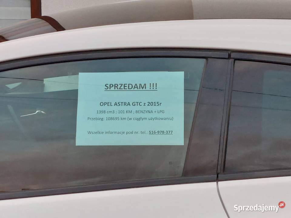 Sprzedam Opla Astrę GTC z 2015r Rok produkcji 2015 Buszkowiczki