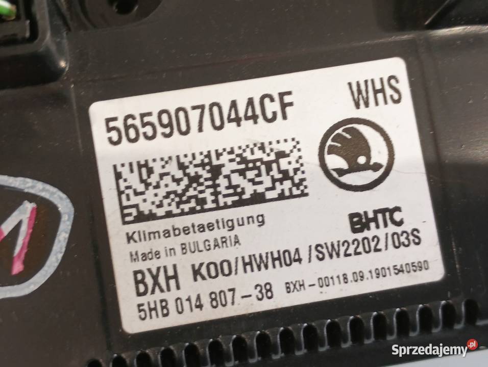 SKODA KODIAQ 19r panel klimatyzacji 565907044CF