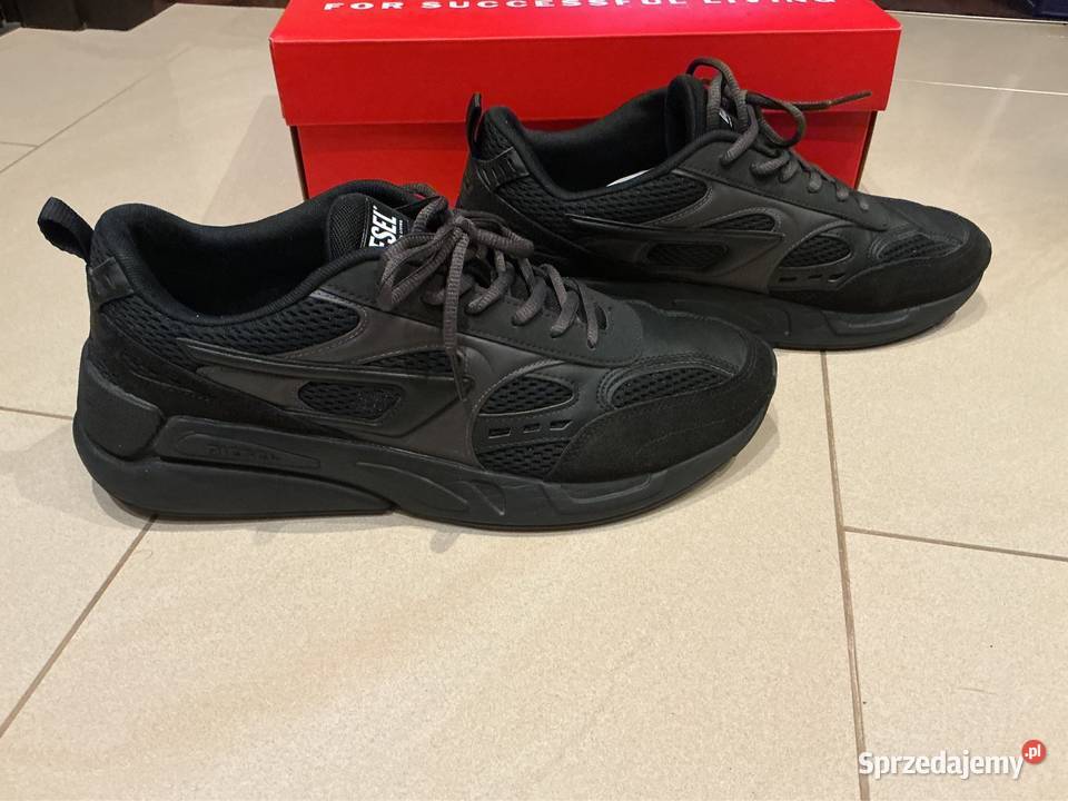 Sneakersy Czarne Męskie DIESEL 45 Nowe Nowa Sól