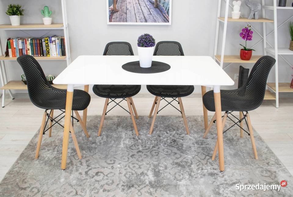 Krzesło DSW biurowe ażurowe NOWOCZESNE czarne