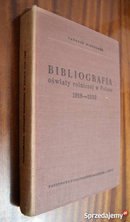 T Wieczorek Bibliografia oświaty rolniczej w sprzedam
