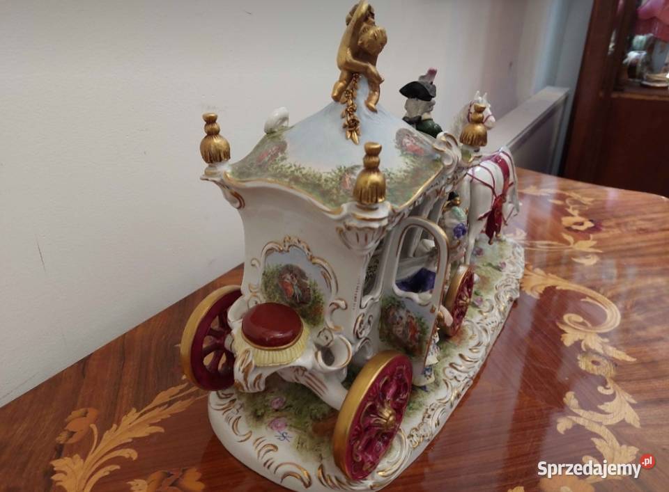 Scheibe Alsbach Porcelanowa Karoca z Figurkami Porcelana i szkło Radom