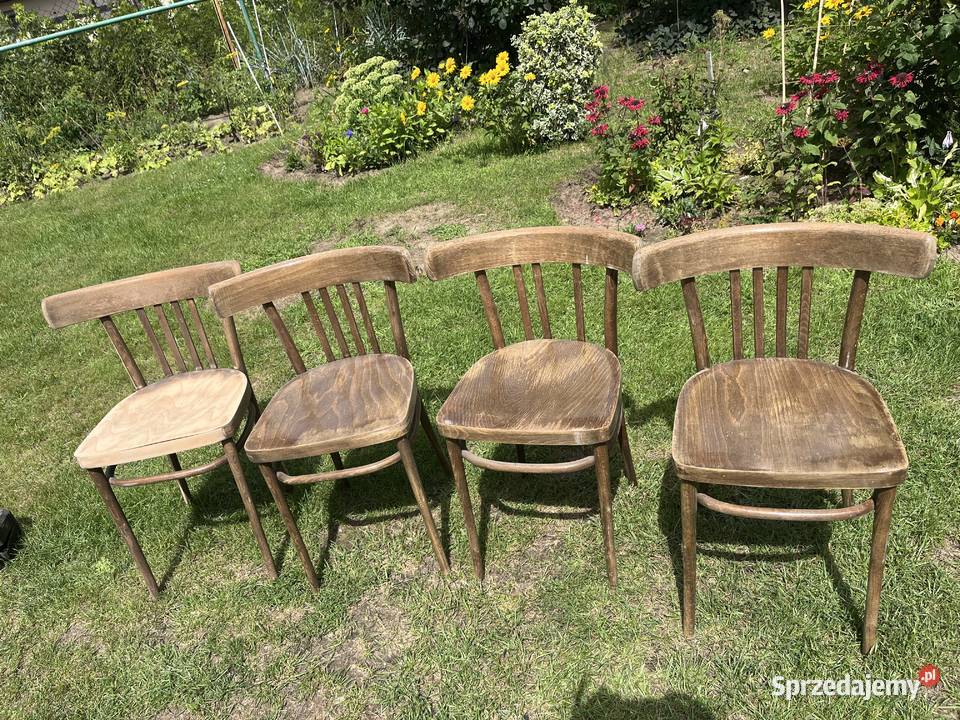 Krzesła thonet prl 4 calosc Śniadówko