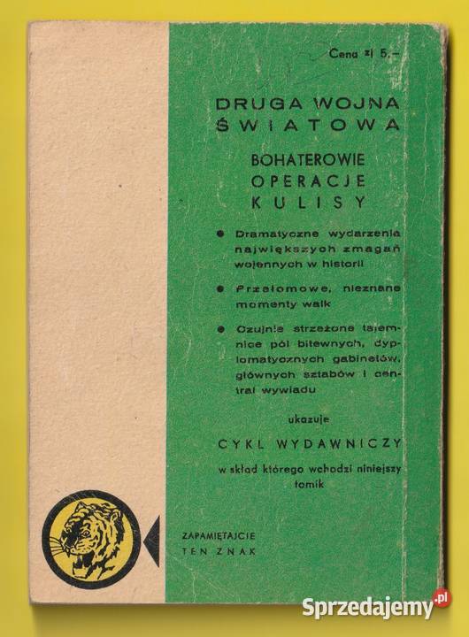 ŻÓŁTY TYGRYS ROZKAZ OCALIĆ MIASTO 1966 łódzkie Łódź
