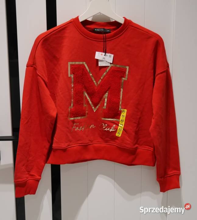Mohito piękna krótka czerwona bluza 34 XS czerwony Wrocław