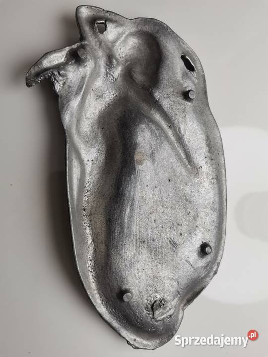 Stara metalowa popielniczka Akt Secesja Katowice