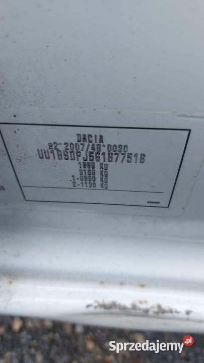 Dacia Dokker 15 dci 17900 netto Faktura VAT 23