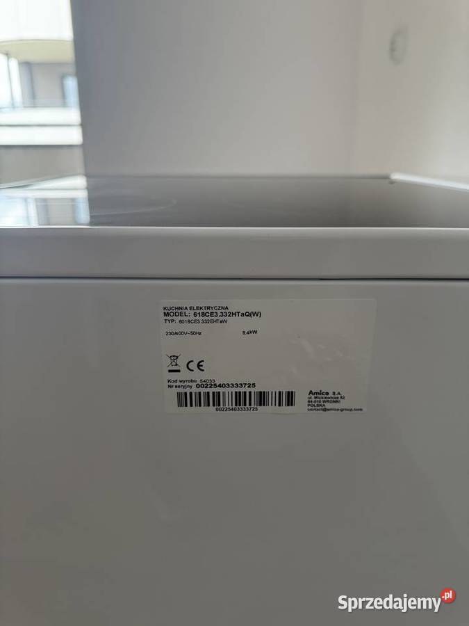 Kuchenka elektryczna wolnostojąca AMICA pomorskie Gdańsk sprzedam