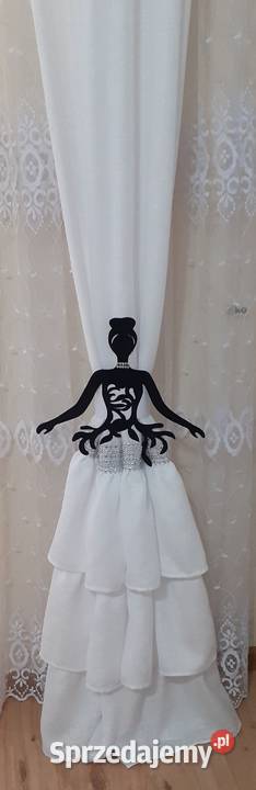 Zasłony z falbanami biały Mława sprzedam