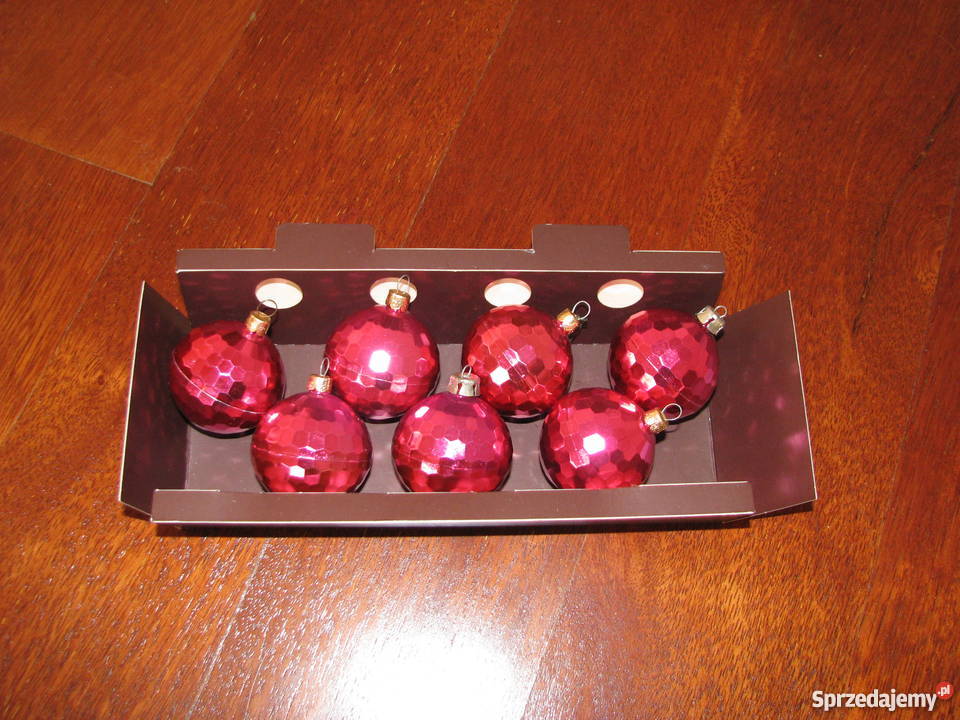 Malinowe bombki choinkowe plastry miodu ozdoby Krapkowice