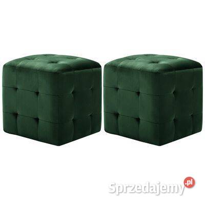 vidaXL Pufy 2 zielone 30 x 30 x 30 aksamit278387