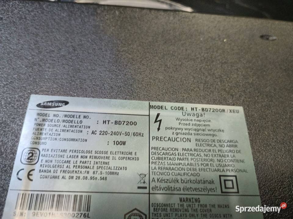 Zestaw audio 21 Samsung BT WiFi USB Wieże i miniwieże