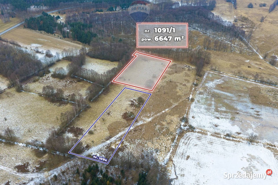 Działka rolna o pow 6647 m sprzedam