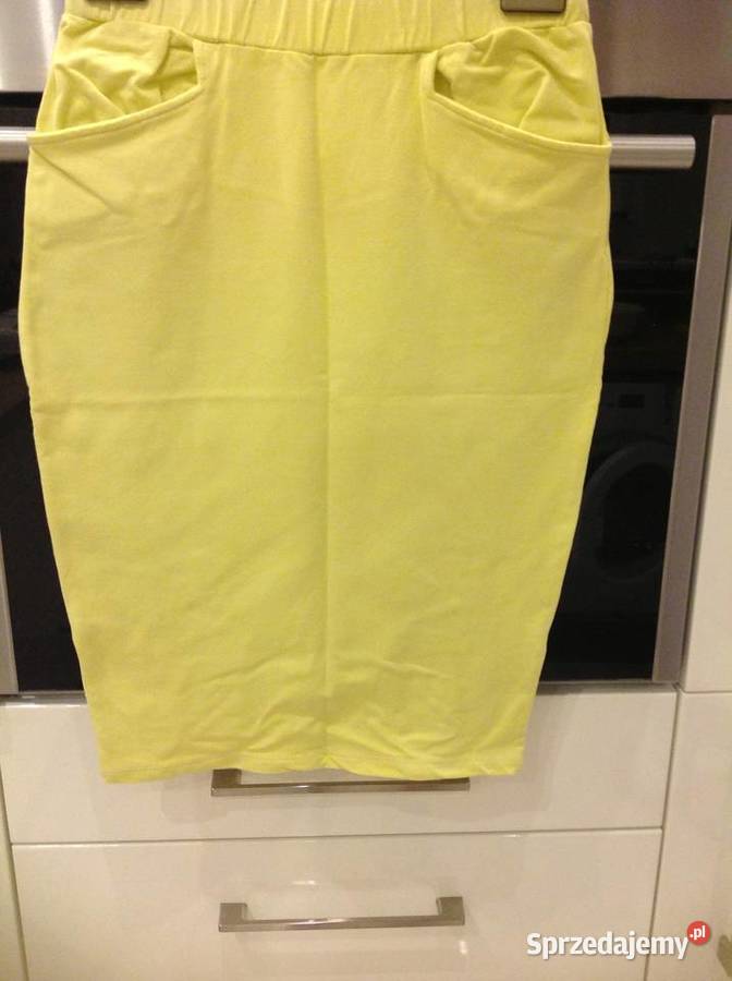 Spódnica Żólta Ołówkowa Damska ESILLA S Nowa Sól