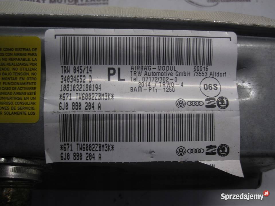 SEAT IBIZA IV LIFT 14r AIRBAG poduszka pasażera Kielce