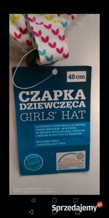Czapka dziewczynki Moszczenica sprzedam