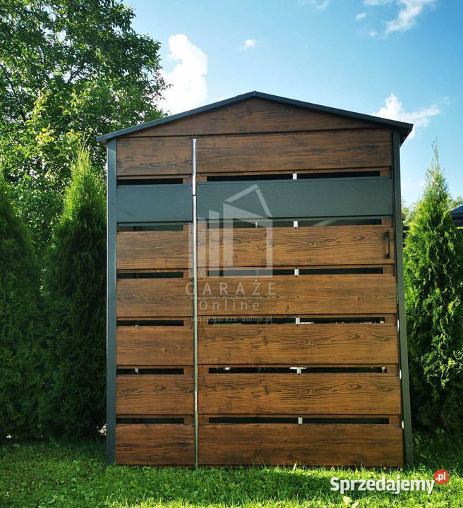 Wiata śmietnikowa dwuspad 13x05 antracyt z Olsztyn sprzedam