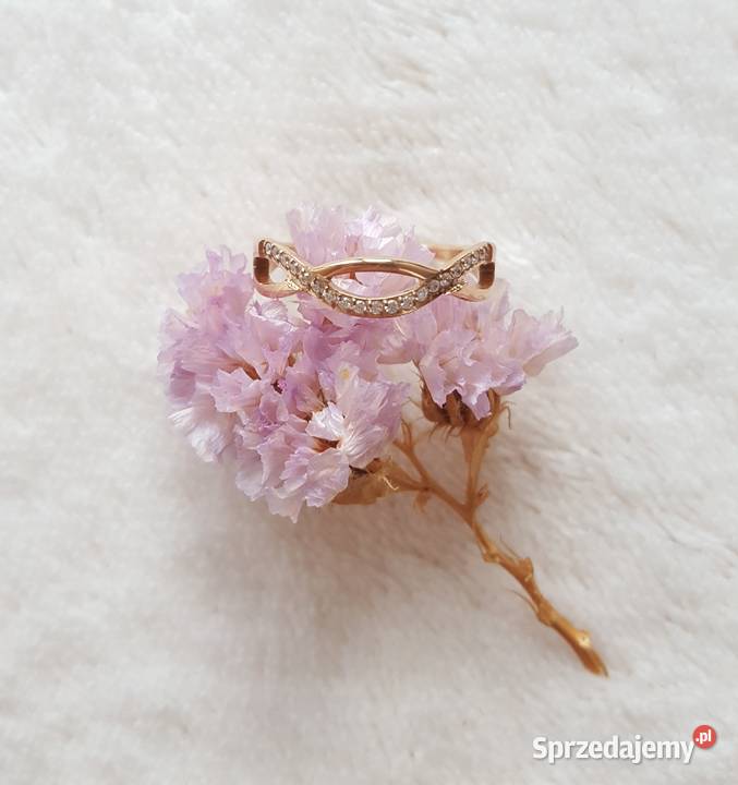 Nowy pierścionek stal szlachetna złoty kolor Szczecin