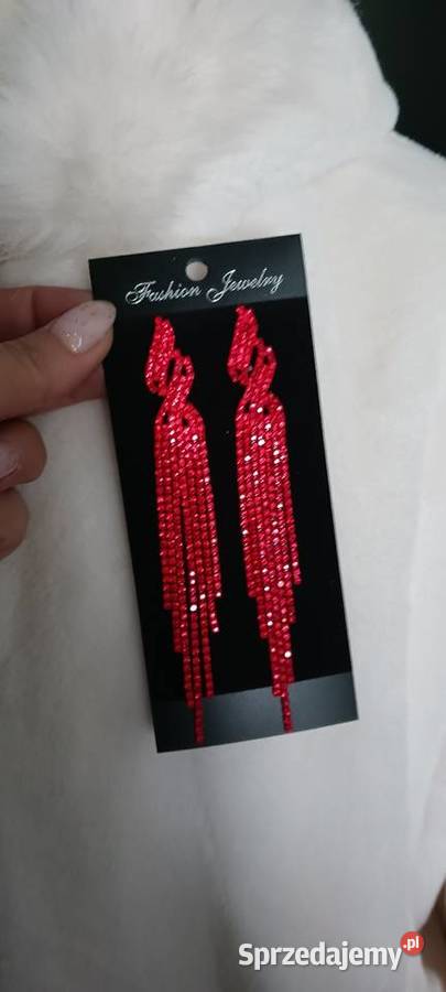 Kolczyki czerwone krysztalki
