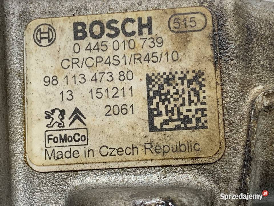 POMPA WTRYSKOWA CITROEN BERLINGO II 0445010739 osobowe podkarpackie