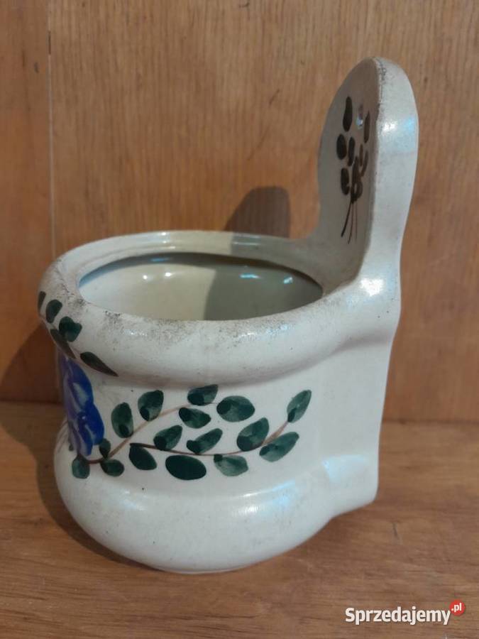 Stary zdobiony pojemnik na sól cukier zabytek Dąbrowa Górnicza