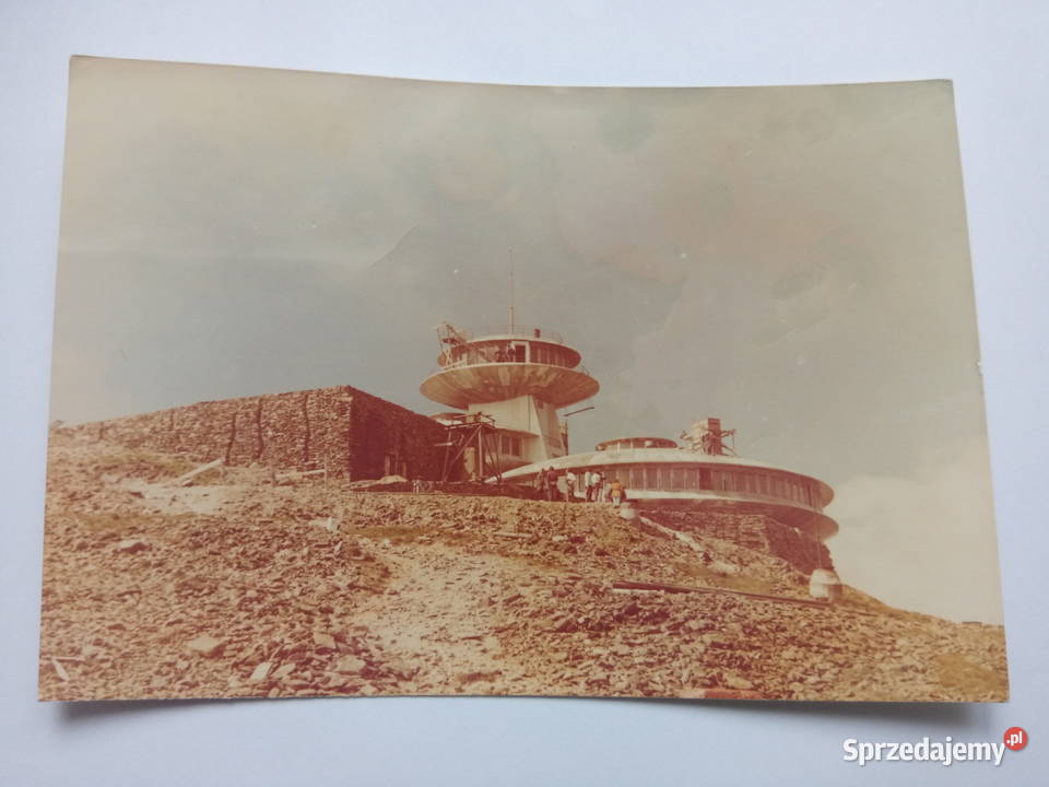 Pocztówka Śnieżka Karkonosze 1975r Znaczek śląskie Dąbrowa Górnicza