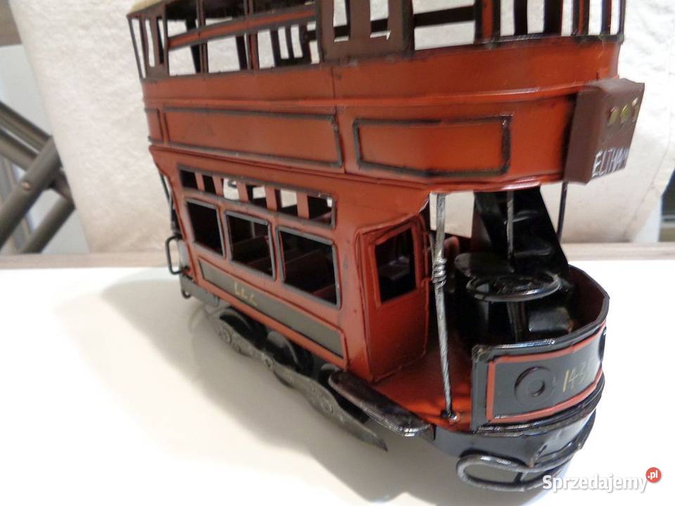 METALOWY MODEL TRAMWAJU PIĘTROWEGO sprzedam