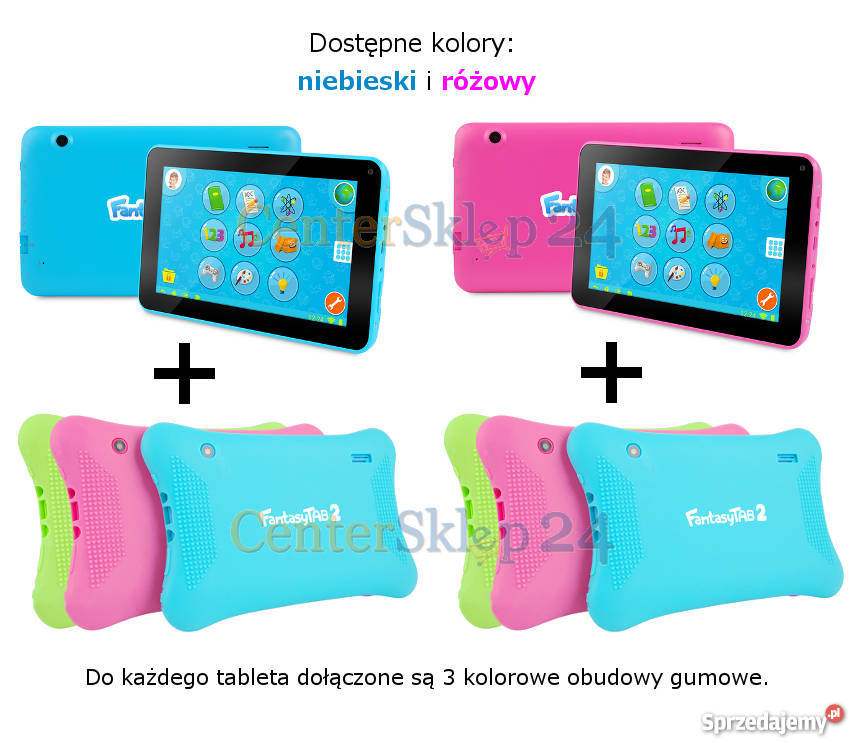 dzieci tablet OVERMAX FANTASYTAB 2 tablet 3 USB  Komputery i Akcesoria