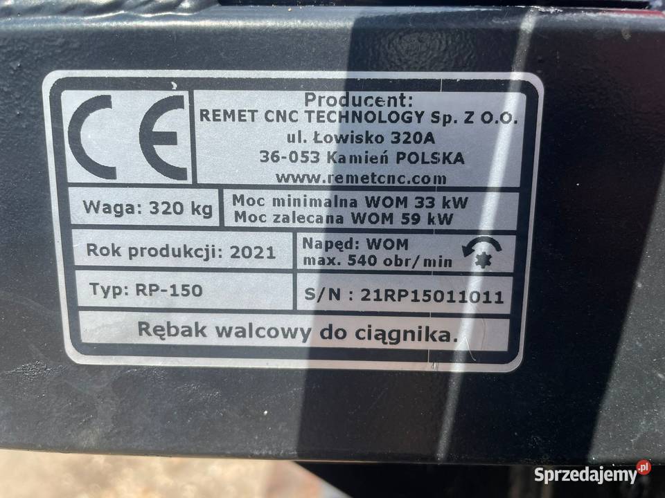 Rębak do ciągnika R150 z taśmociągiem 3metrowym Pozostałe Alwernia