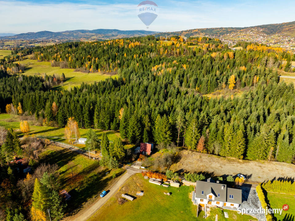 Działka budowlana z domem letniskowym Skawa sprzedam