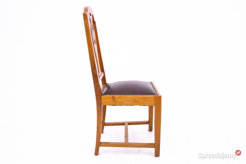 Komplet 6 ciu krzeseł w stylu Art Deco lata 40 Chorzów