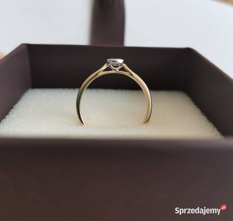 Złoty pierścionek zaręczynowy Wieruszów sprzedam