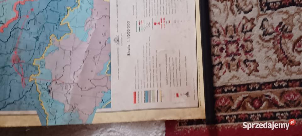 1973 historyczna mapa Polski z okresu drugiej Poznań