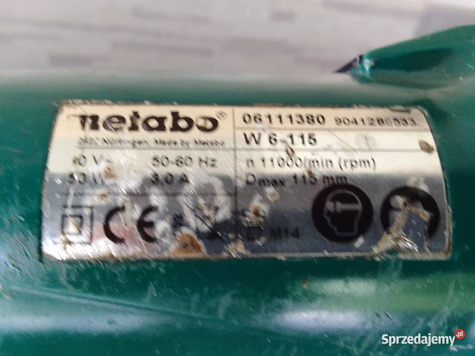 Szlifierka kątowa mała Metabo uszkodzona podlaskie Ciechanowiec