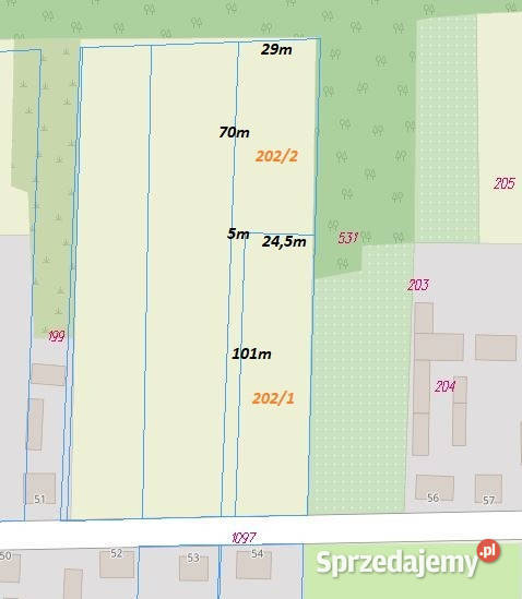 2 działki lesie Hańczy 2559m2 świętokrzyskie Życiny