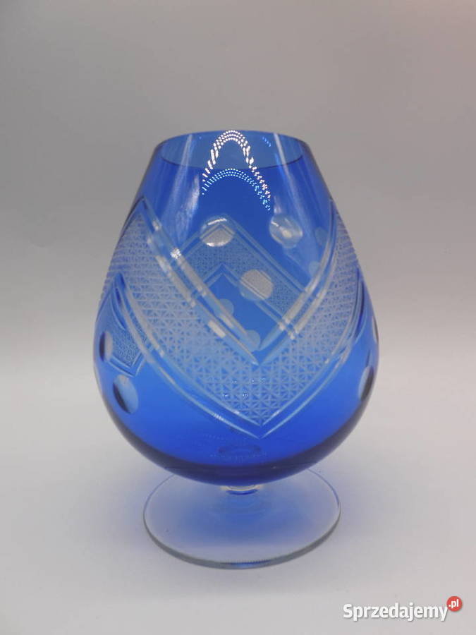 Stary Kryształowy Puchar Wielki Kielich Porcelana i szkło