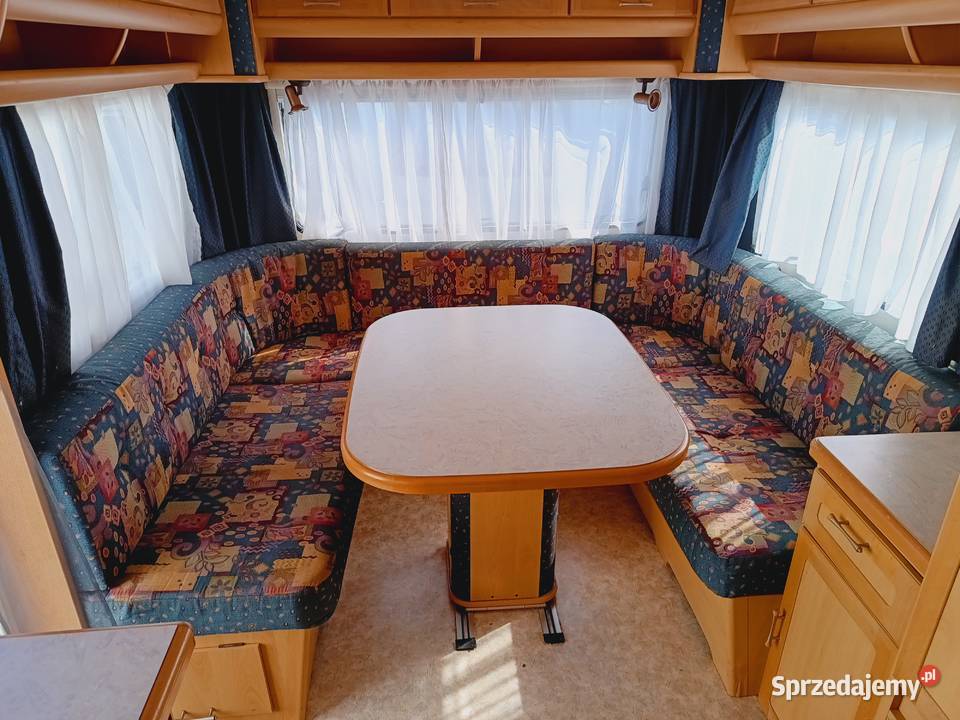 PRZYCZEPA KEMPINGOWA łóżka piętrowe campingowa Międzybrodzie Bialskie