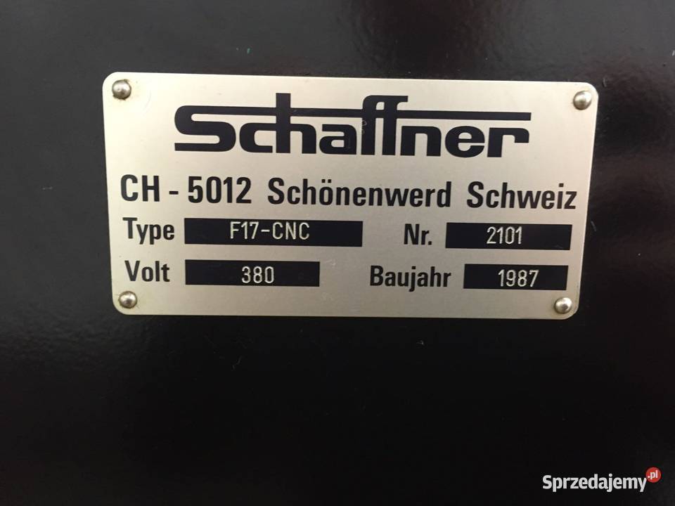 Frezarka CNC Schaffner F17 CNC 4 osiowa mazowieckie Garwolin