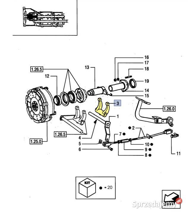 Widełki łożyska oporowego Case Ford Holland Białystok