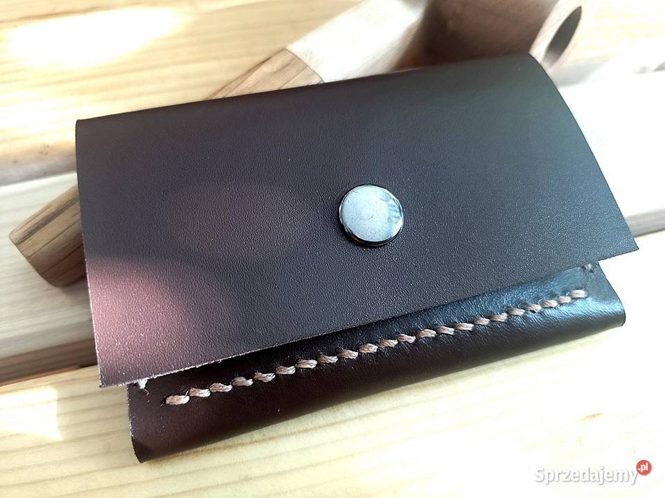 Skórzane etui na dokumenty karty Uniseks